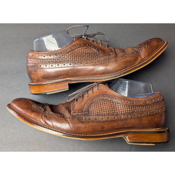 Aston Grey Bodega Wingtip Oxfords MENS SIZE 11 Cognac Brown Formal Dress Shoes main image 8